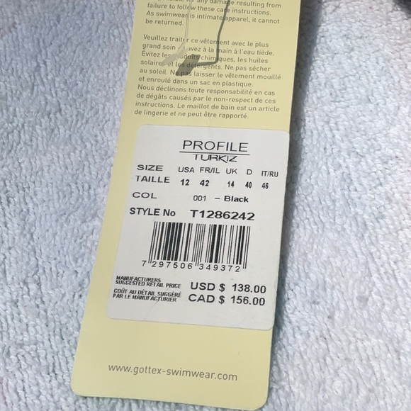 Gottex Turkiz Bathing Suit, Size 12 - Picture 12 of 13